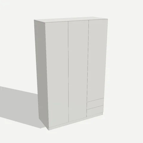 Шкаф распашной 3-дверный 1500×2400×600