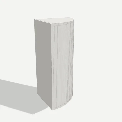 Кухня: радиусная тумба с гнутой дверью 350×820×350