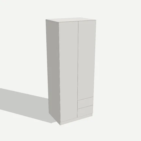 Шкаф распашной 2-дверный 800×2100×580
